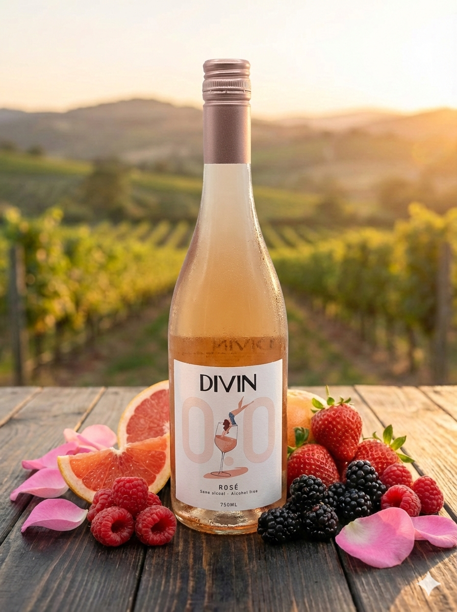 Divin Rose 0.0% - Alkoholfreier Rosewein