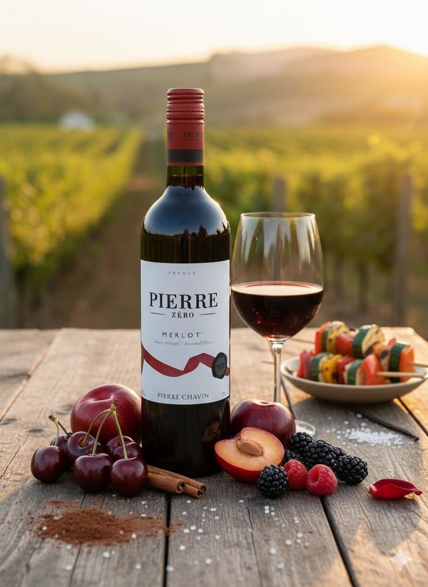 Pierre Chavin Zero - Merlot Red Wine - Alcohol-Free Geschmacksprofil