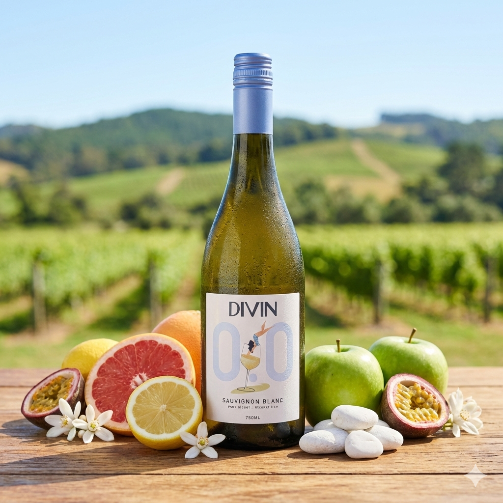 Divin Sauvignon Blanc 0.0% - Alcohol - Free White Wine - Alcfree.ch