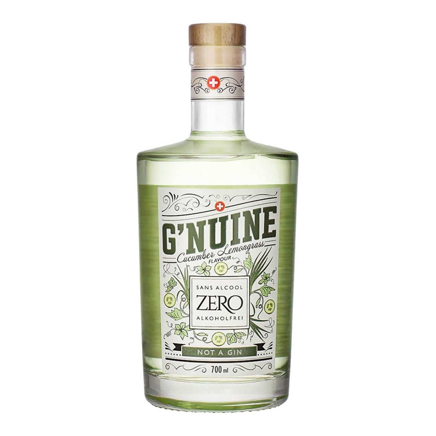 Ginuine Zero Cucumber & Lemongrass - Alcohol-Free - Alcfree.ch