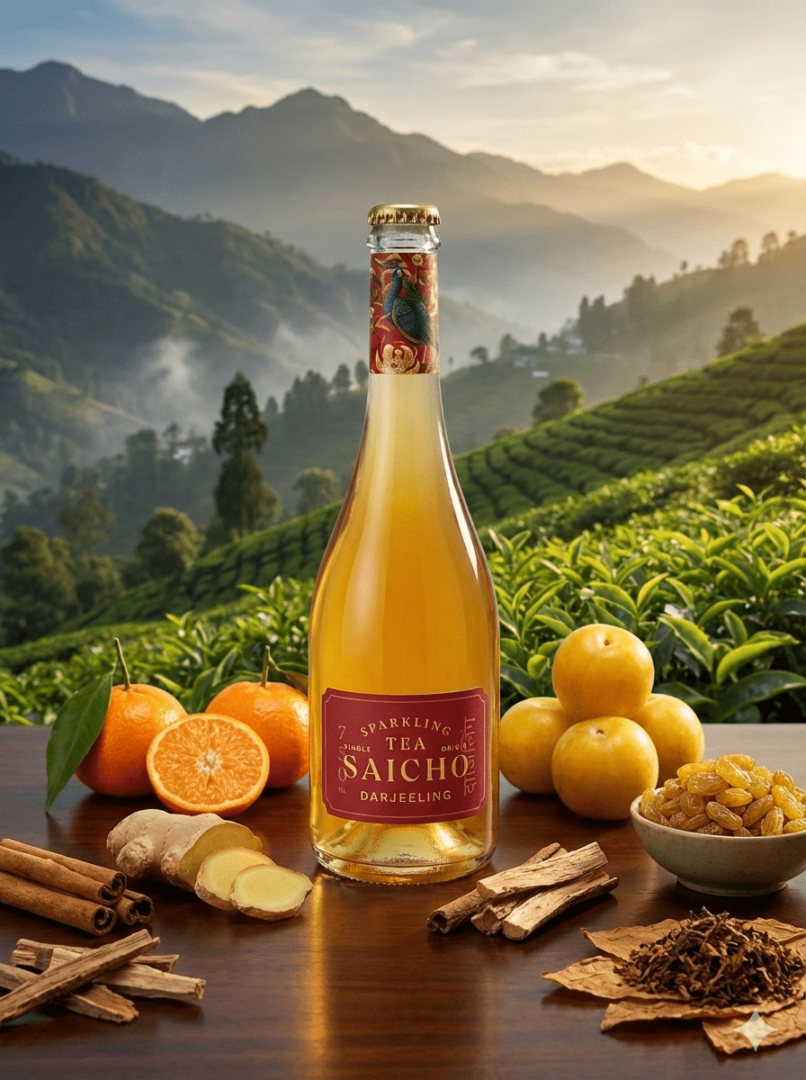 Saicho Darjeeling Sparkling Tea - Alcohol - Free - Alcfree.ch