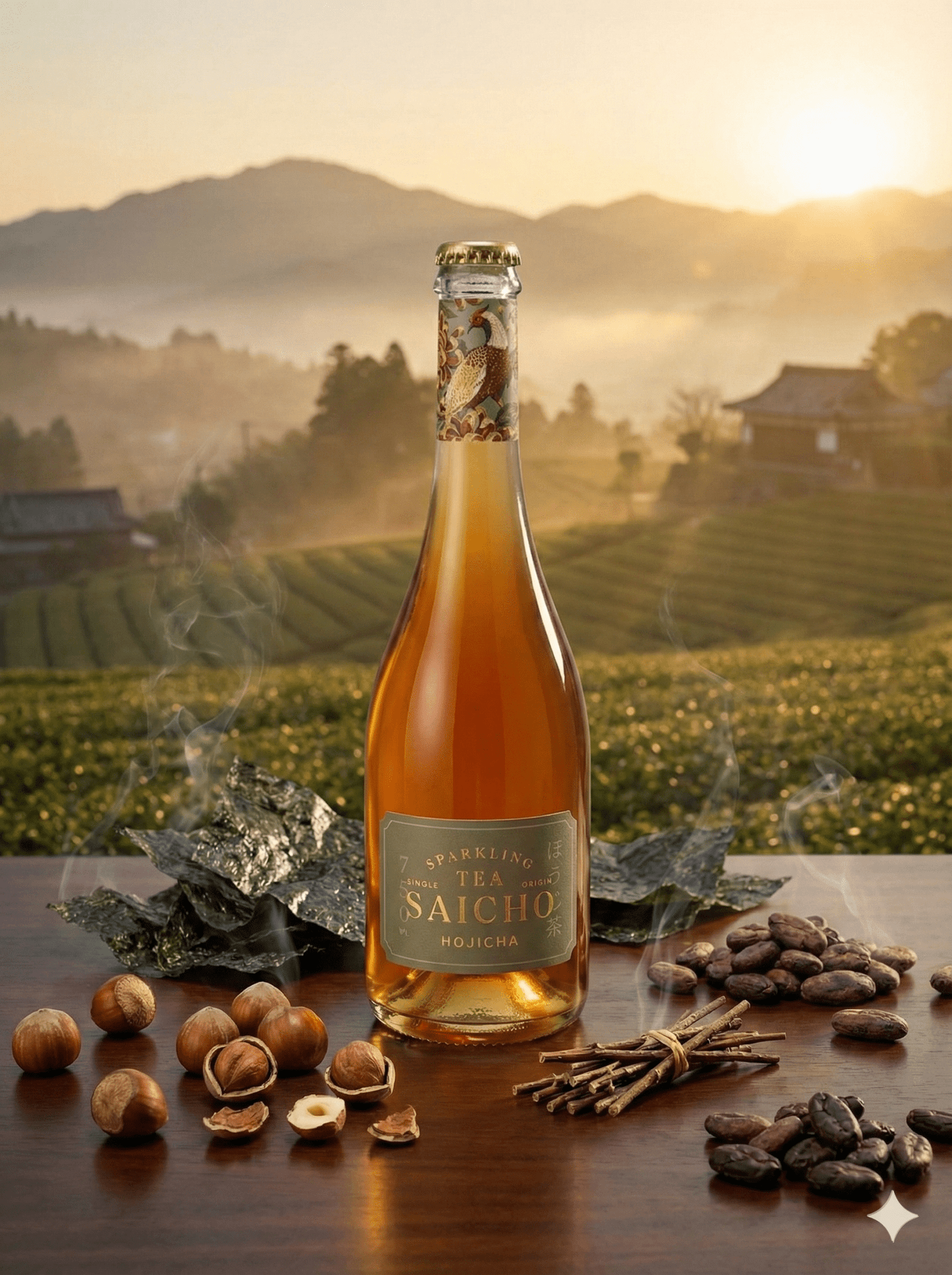 Saicho Hojicha Sparkling Tea - Alcohol - Free - Alcfree.ch