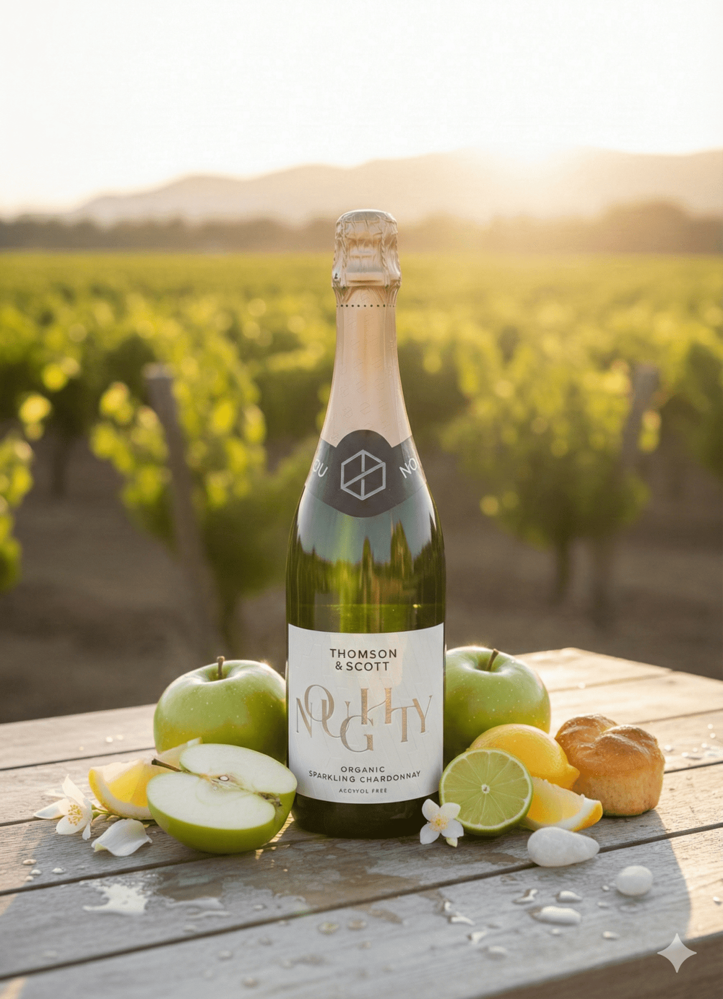 Thomson & Scott - Noughty Organic Sparkling Chardonnay - Alcohol - Free - Alcfree.ch