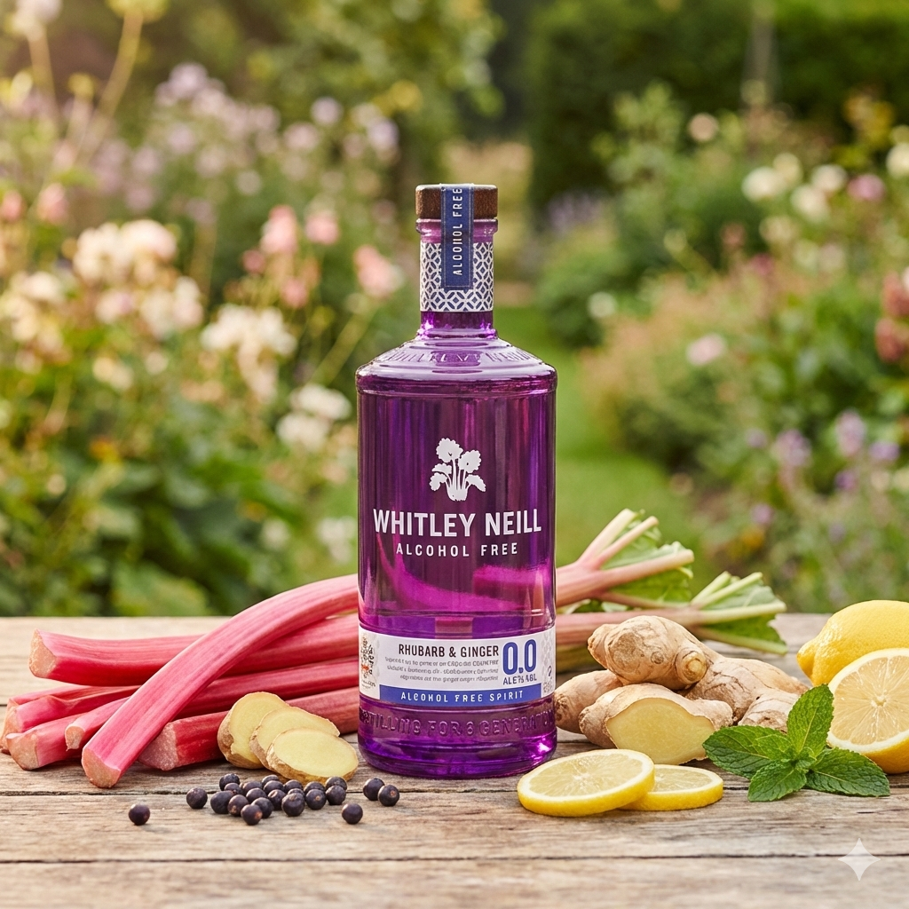 Whitley Neill Rhubarb & Ginger Spirit - Alcohol - Free - Alcfree.ch